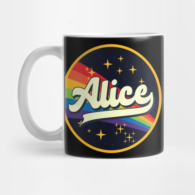 Alice // Rainbow In Space Vintage Style by LMW Art